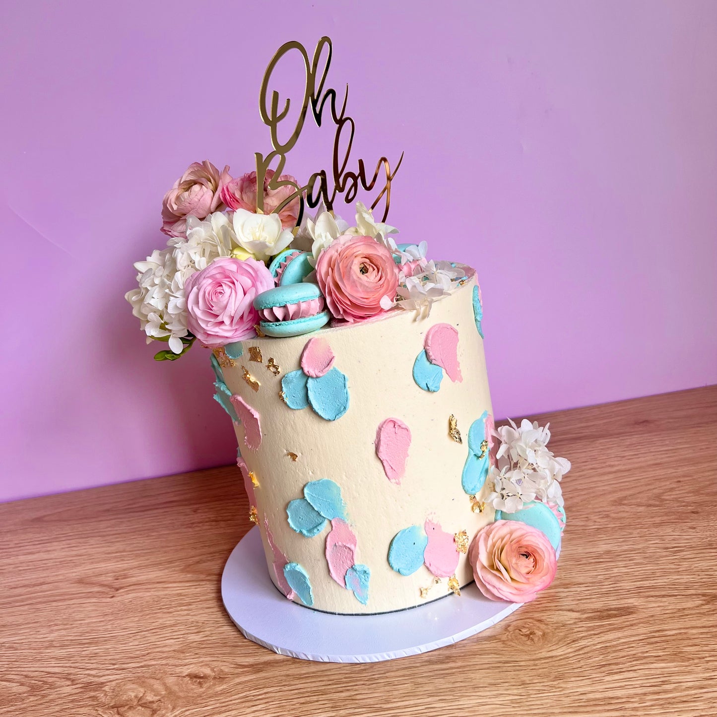 Luxe Gender Reveal / Baby Shower Cake