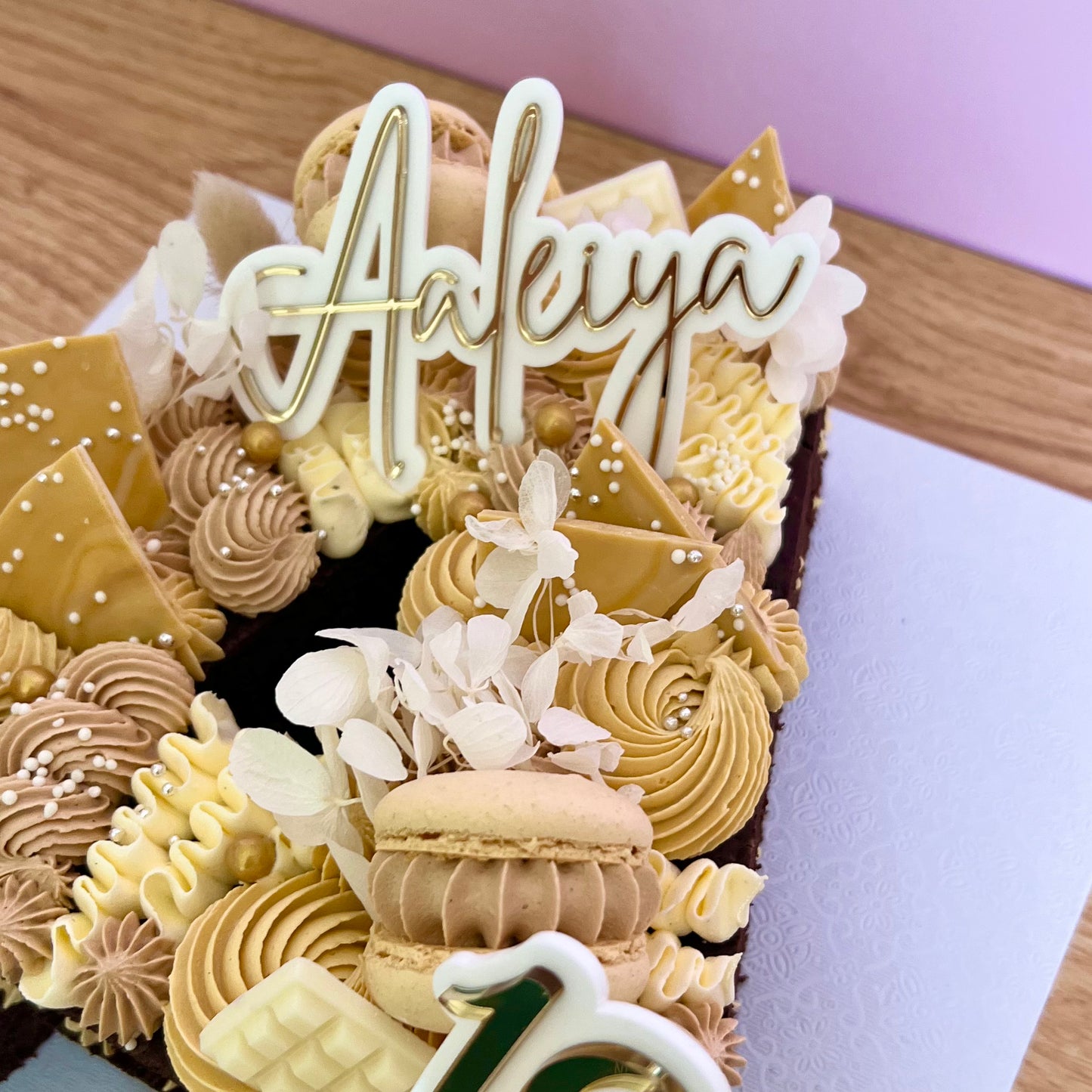 Beige & Boujee Digit / Letter Cake