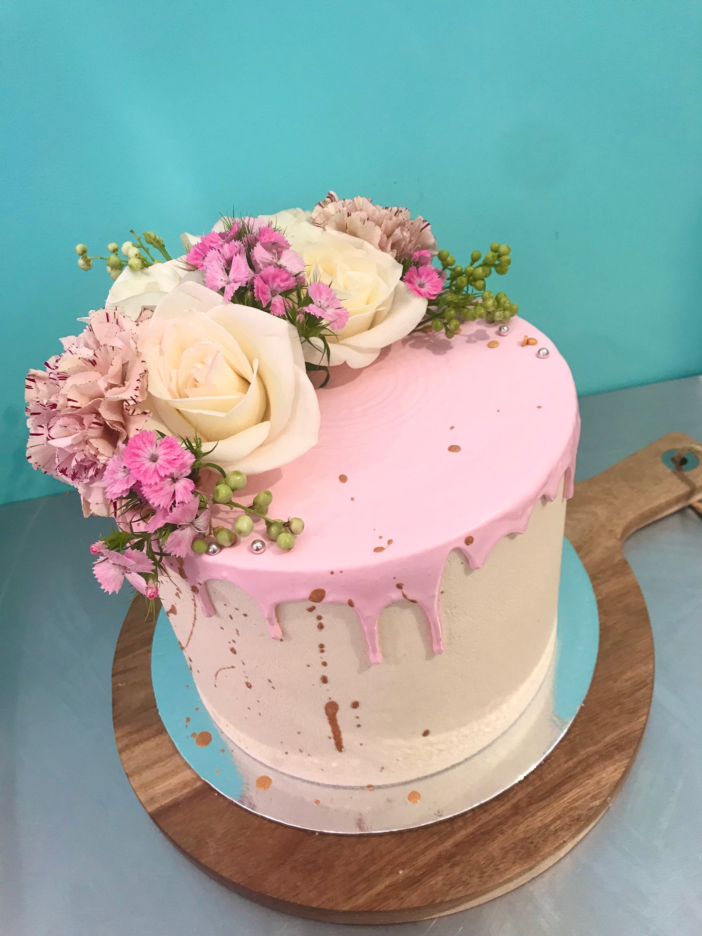 Floral Drip Cake