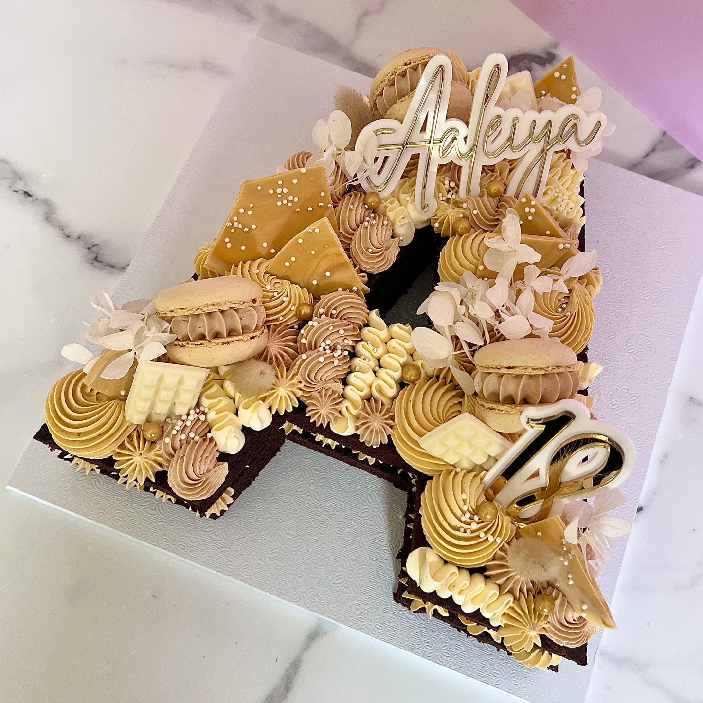 Beige & Boujee Digit / Letter Cake