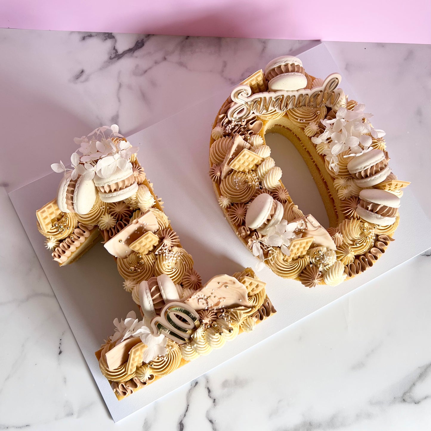 Beige & Boujee Digit / Letter Cake