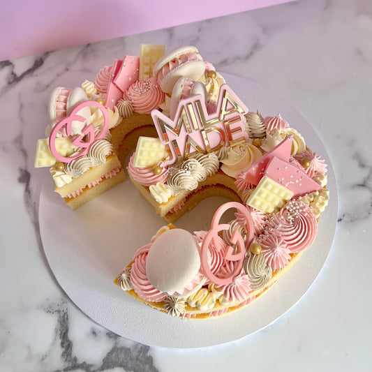 Gucci Pink Digit / Letter Cake