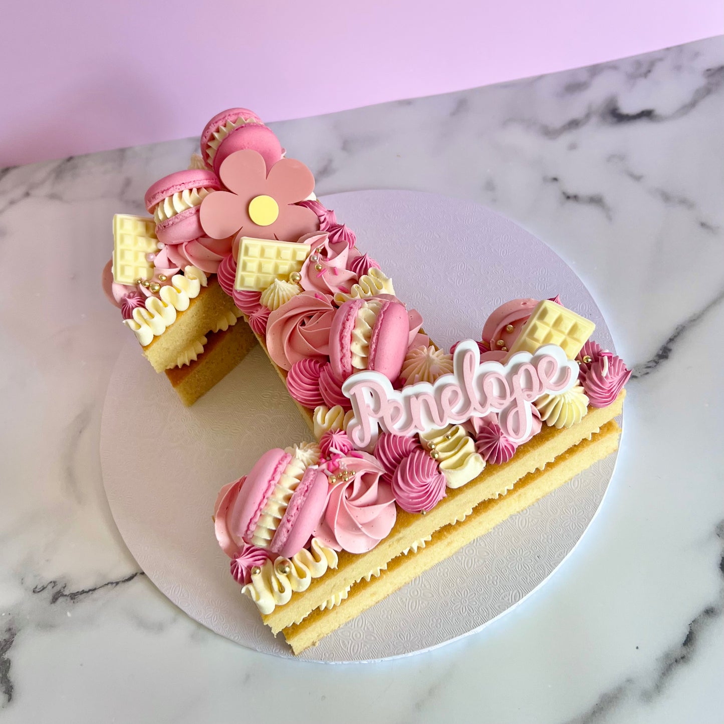 Pretty Pink Digit / Letter Cake